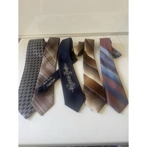 Ties *Lot Of 5* Vintage 1 Hand Painted By Walter Drake Wembly Crown Collection